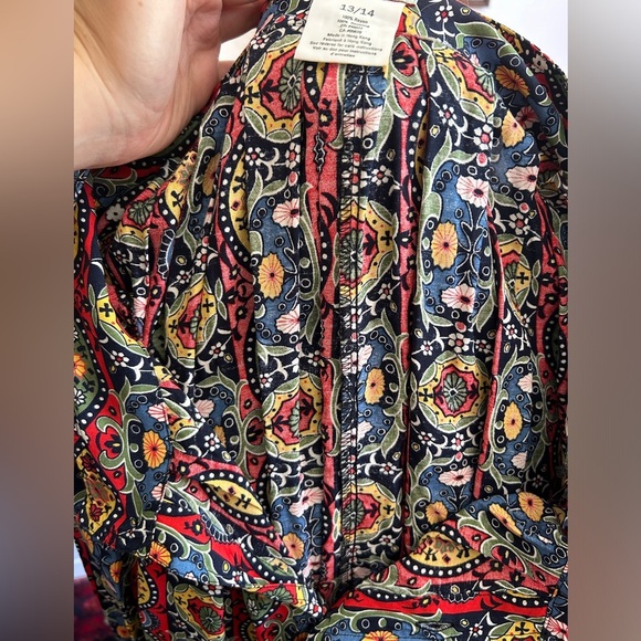 Vintage Esprit Button-Front Mosiac Skirt – Bold Floral Print – 1980s/90s - Picture 12 of 12